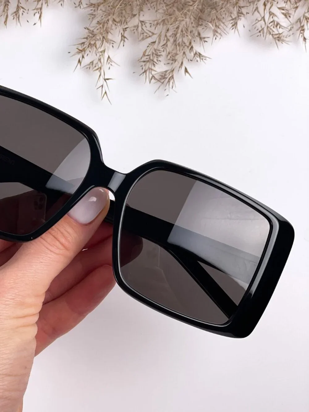 SAINT LAURENT SL451 001 BLACK OVERSIZED SQUARE SUNGLASSES